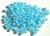 200 4mm Satin Aqua Round Glass Beads